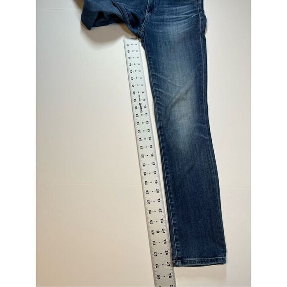 AG Adriano Goldschmied The Prima Ankle Cigarette Jean Medium Blue Wash Size 25R - Picture 8 of 9